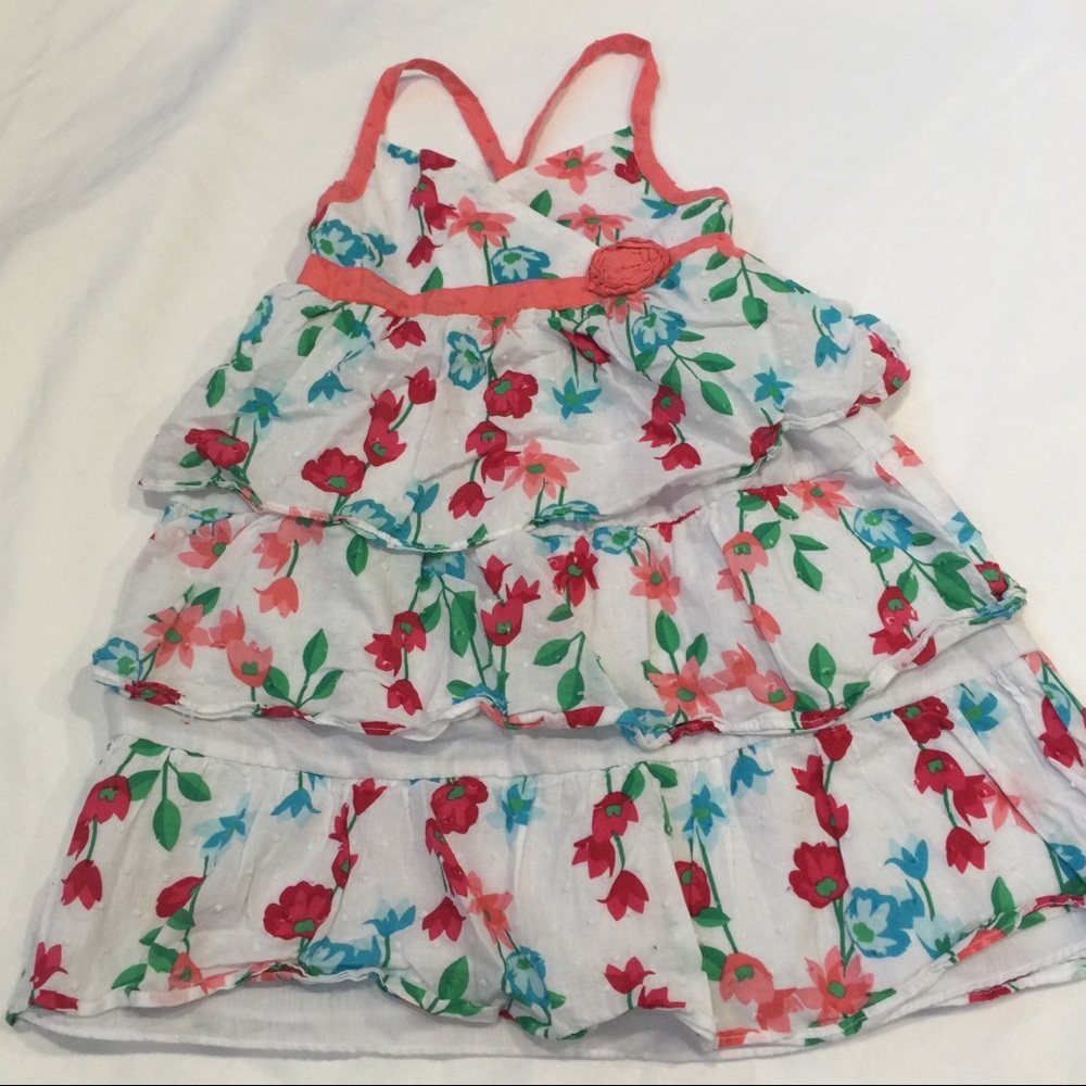 Penelope Mack 4T girls floral summer tiered dress